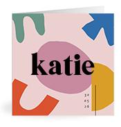 Geboortekaartje naam Katie m2