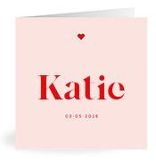 Geboortekaartje naam Katie m3