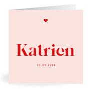 Geboortekaartje naam Katrien m3