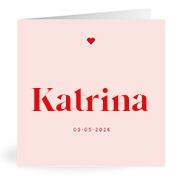 Geboortekaartje naam Katrina m3