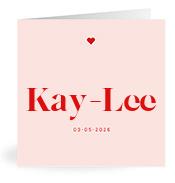 Geboortekaartje naam Kay-Lee m3