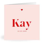 Geboortekaartje naam Kay m3