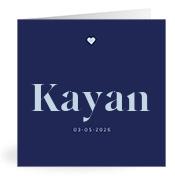 Geboortekaartje naam Kayan j3