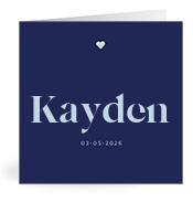 Geboortekaartje naam Kayden j3
