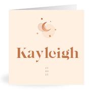 Geboortekaartje naam Kayleigh m1