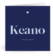 Geboortekaartje naam Keano j3