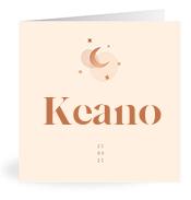 Geboortekaartje naam Keano m1