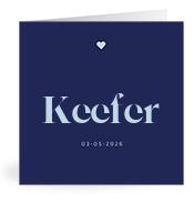 Geboortekaartje naam Keefer j3
