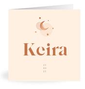 Geboortekaartje naam Keira m1