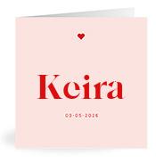 Geboortekaartje naam Keira m3