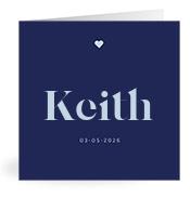 Geboortekaartje naam Keith j3