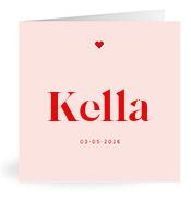 Geboortekaartje naam Kella m3