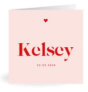 Geboortekaartje naam Kelsey m3