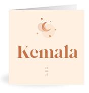 Geboortekaartje naam Kemala m1