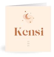 Geboortekaartje naam Kensi m1