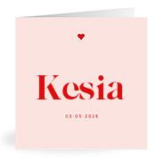 Geboortekaartje naam Kesia m3