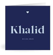 Geboortekaartje naam Khalid j3