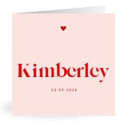 Geboortekaartje naam Kimberley m3