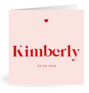 Geboortekaartje naam Kimberly m3