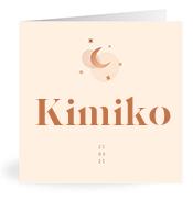 Geboortekaartje naam Kimiko m1
