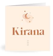 Geboortekaartje naam Kirana m1