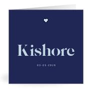 Geboortekaartje naam Kishore j3