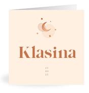 Geboortekaartje naam Klasina m1