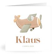 Geboortekaartje naam Klaus j1