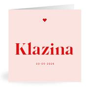 Geboortekaartje naam Klazina m3