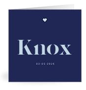 Geboortekaartje naam Knox j3