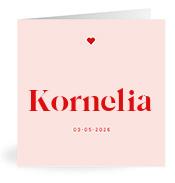 Geboortekaartje naam Kornelia m3