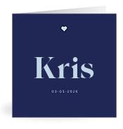 Geboortekaartje naam Kris j3
