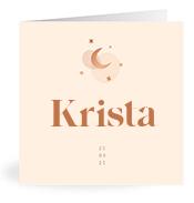 Geboortekaartje naam Krista m1