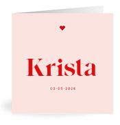 Geboortekaartje naam Krista m3