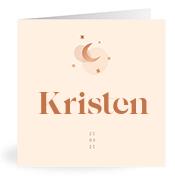 Geboortekaartje naam Kristen m1