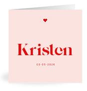 Geboortekaartje naam Kristen m3