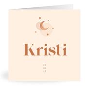 Geboortekaartje naam Kristi m1