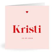 Geboortekaartje naam Kristi m3
