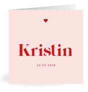 Geboortekaartje naam Kristin m3