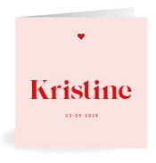 Geboortekaartje naam Kristine m3