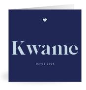 Geboortekaartje naam Kwame j3