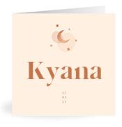 Geboortekaartje naam Kyana m1