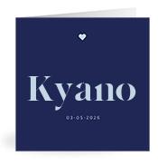 Geboortekaartje naam Kyano j3