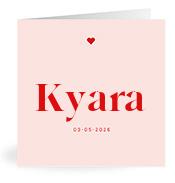 Geboortekaartje naam Kyara m3