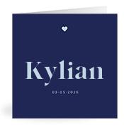 Geboortekaartje naam Kylian j3