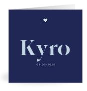 Geboortekaartje naam Kyro j3