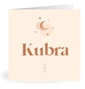 Geboortekaartje naam Kübra m1