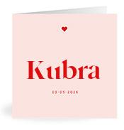 Geboortekaartje naam Kübra m3