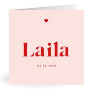 Geboortekaartje naam Laila m3