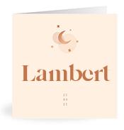 Geboortekaartje naam Lambert m1